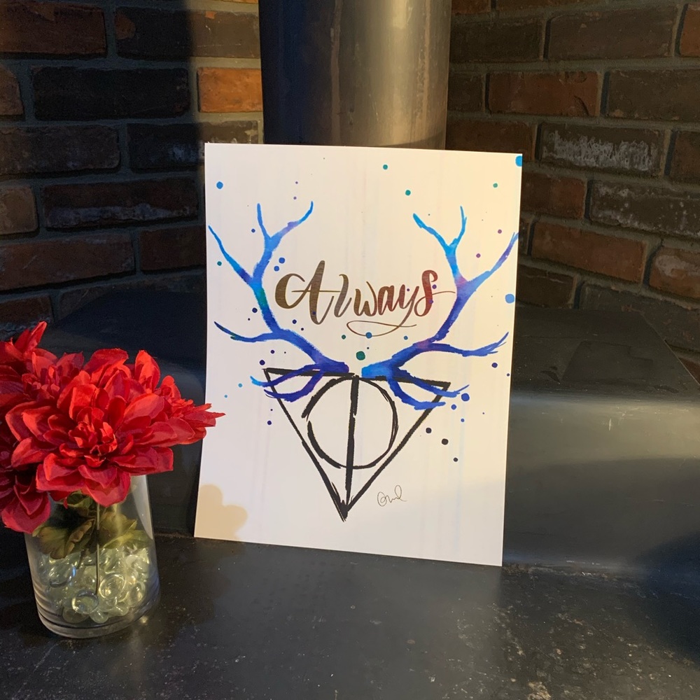 Handmade Harry Potter Themed Print